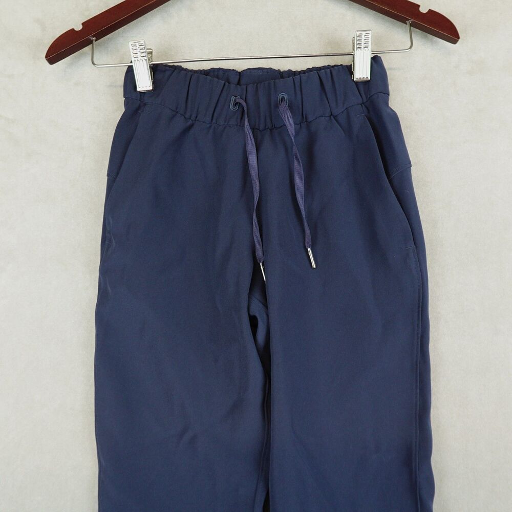 Lululemon On the Fly Pants Navy Woven Straight Full Length Womens Size 0 - Picture 2 of 10